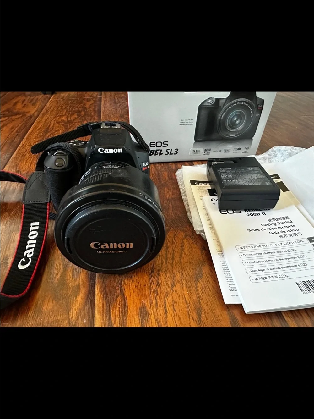 Canon EOS Rebel SL3 DSLR Camera - Black with 15-85 lens